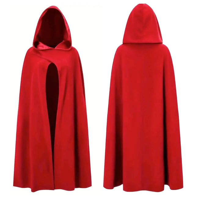 Vampirkostüm Umhang rot & schwarz mit Kaputze - für Kinder & Erwachsene