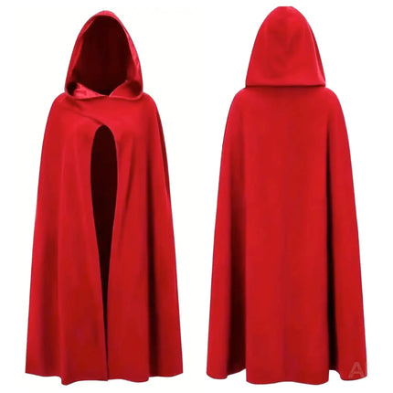 Vampirkostüm Umhang rot & schwarz mit Kaputze - für Kinder & Erwachsene