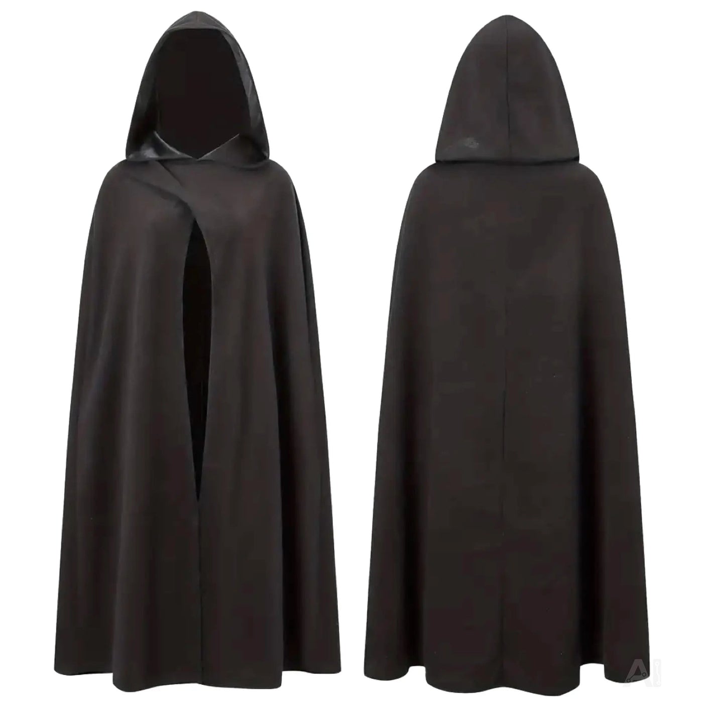 Vampirkostüm - Umhang schwarz mit Kaputze - Verkleidung für Halloween & Fasching
