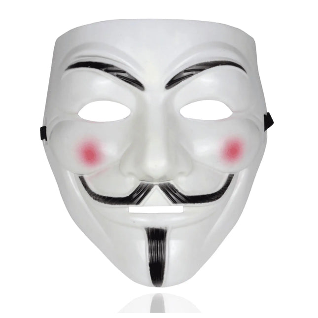 Vendetta Maske als Kostüm Accessoire für Damen & Herren, Kinder & Erwachsene an Anonymous Halloween & Fasching & Karneval
