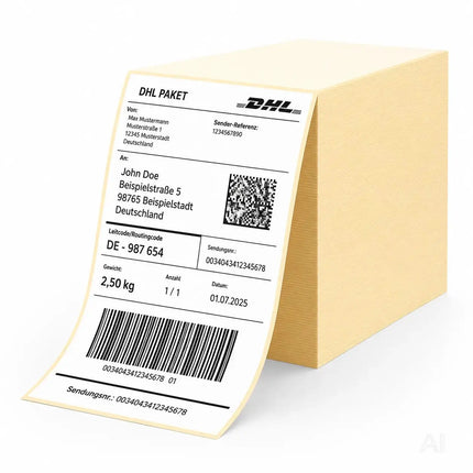 Versandetiketten 20 x 11 cm (4x6 Zoll) – Selbstklebende DHL DPD GLS Versandaufkleber