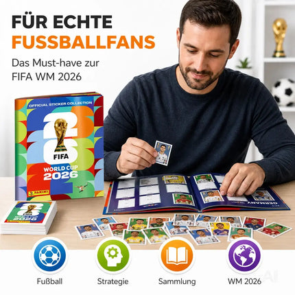 WM 2026 Album Set mit Spielplan & Panini Stickeralbum – Sammelalbum zur Fußball – Detailansicht 5