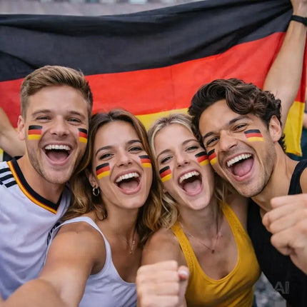 WM 2026 Deutschland Schminkstift – Make-up Farben Rot Gelb Schwarz für Fußball Fans Damen Herren – Detailansicht 6