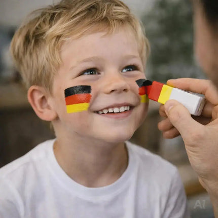 WM 2026 Deutschland Schminkstift – Make-up Farben Rot Gelb Schwarz für Fußball Fans Damen Herren – Detailansicht 7