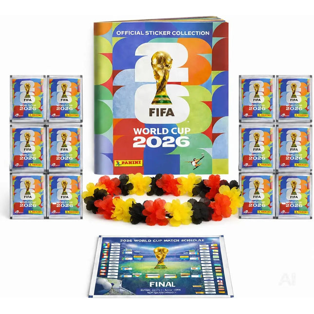 WM 2026 Fan Sammelset XXL inkl. Panini Stickeralbum, Sticker zum Einkleben, Spielplan
