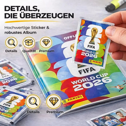 WM 2026 Fan Sammelset XXL inkl. Panini Stickeralbum, Sticker zum Einkleben, Spielplan – Detailansicht 2