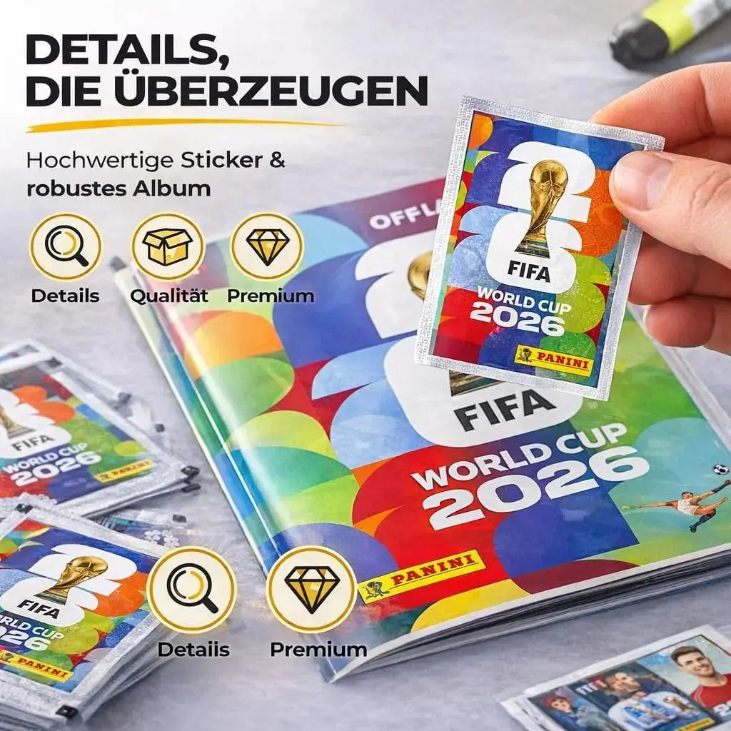 WM 2026 Fan Sammelset XXL inkl. Panini Stickeralbum, Sticker zum Einkleben, Spielplan – Detailansicht 2