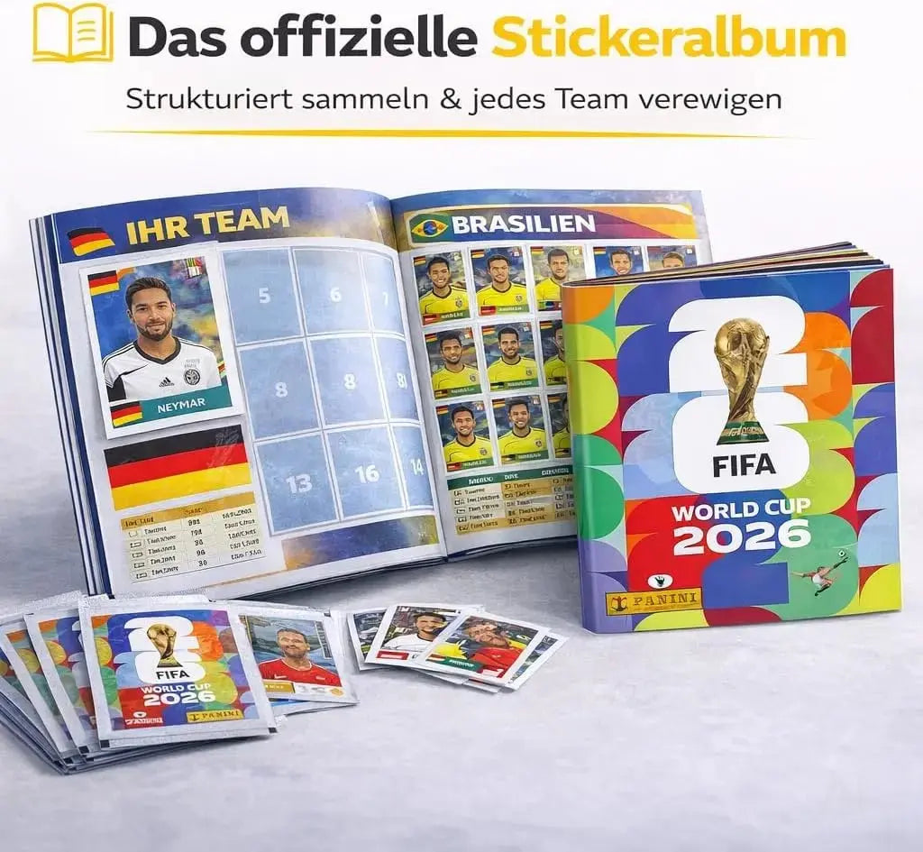 WM 2026 Fan Sammelset XXL inkl. Panini Stickeralbum, Sticker zum Einkleben, Spielplan – Detailansicht 3