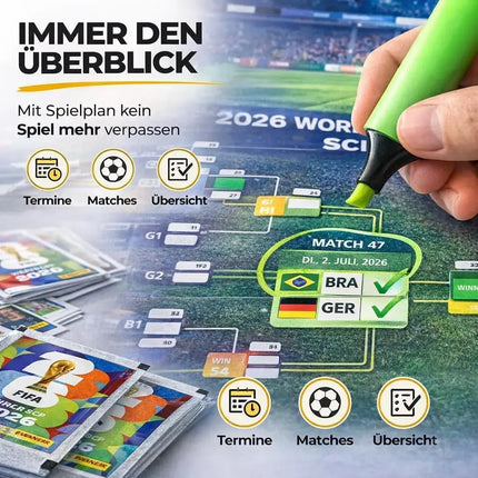 WM 2026 Fan Sammelset XXL inkl. Panini Stickeralbum, Sticker zum Einkleben, Spielplan – Detailansicht 4
