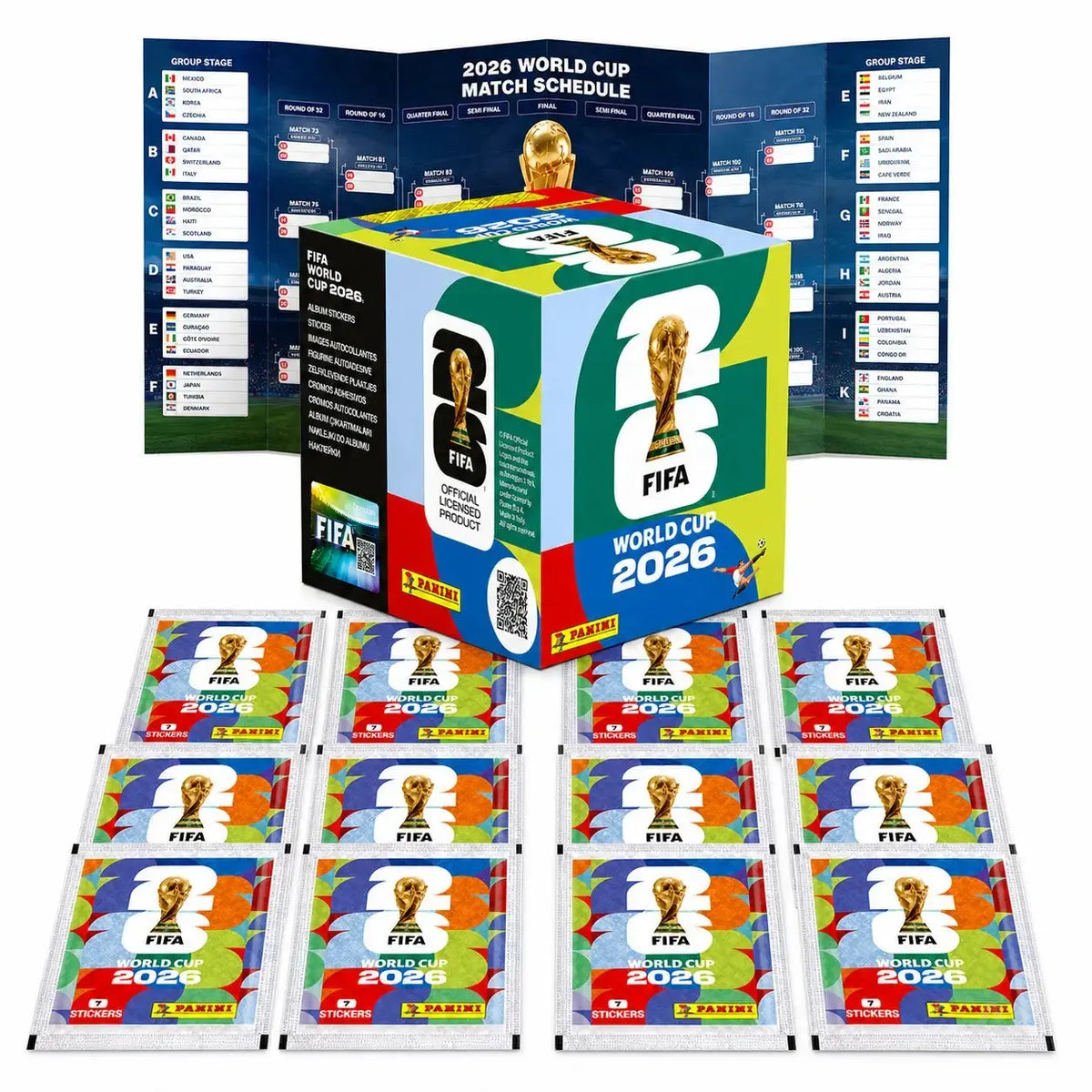 WM 2026 Sticker Set für Fußball Fans – inkl. Spielplan & Panini Sammelstickern Fußball Weltmeisterschaft 2026