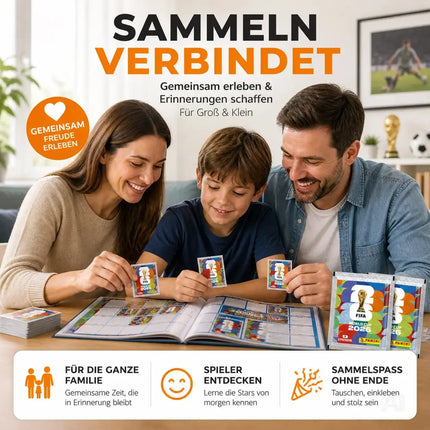 WM 2026 Sticker Set für Fußball Fans – inkl. Spielplan & Panini Sammelstickern Fußball Weltmeisterschaft 2026