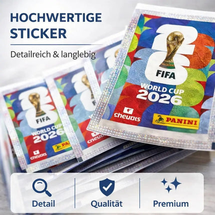 WM 2026 XXL Sammelset inkl. Panini Stickeralbum und Stickern, Spielplan sowie Deutschland Blumenkette