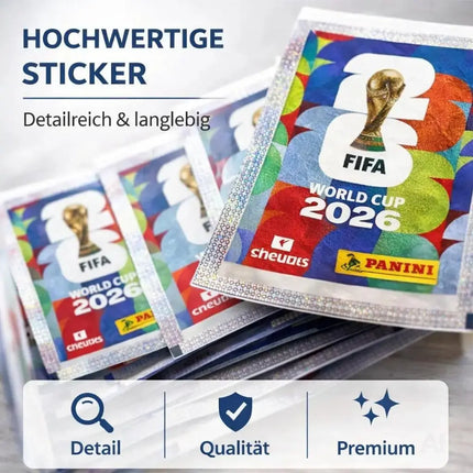 WM 2026 XXL Sammelset inkl. Panini Stickeralbum und Stickern, Spielplan sowie Deutschland Blumenkette