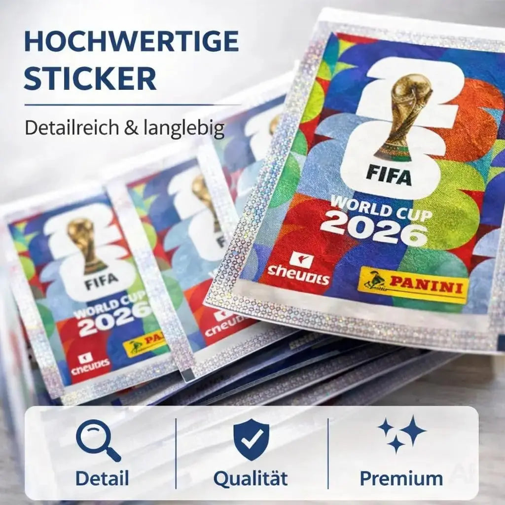 WM 2026 XXL Sammelset inkl. Panini Stickeralbum und Stickern, Spielplan sowie Deutschland Blumenkette