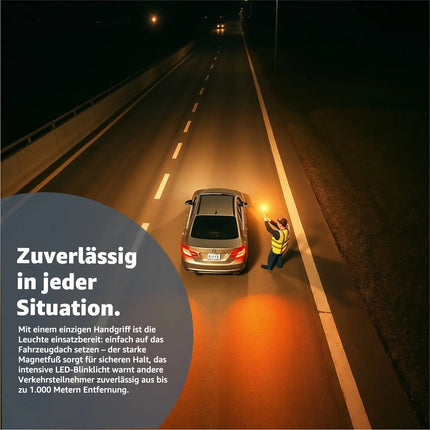 Warnleuchte V16 DGT – zugelassenes Notlicht & Warndreieck Ersatz – Pflicht ab 2026 in Spanien – Sicherheitslicht für Auto & Motorrad