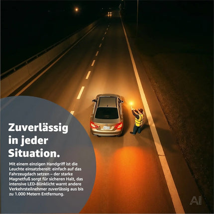 Warnleuchte V16 zugelassenes Notlicht & Warndreieck Ersatz – Sicherheitslicht für Auto – Detailansicht 4