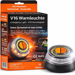 Warnleuchte V16 Notlicht - Warndreieck - Pannendreieck  für Auto & Motorrad [Energieklasse A]