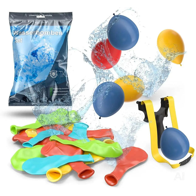 Wasserbomben Set mit 1000x Wasser Ballons & 1x Schleuder für Kinder & Erwachsene