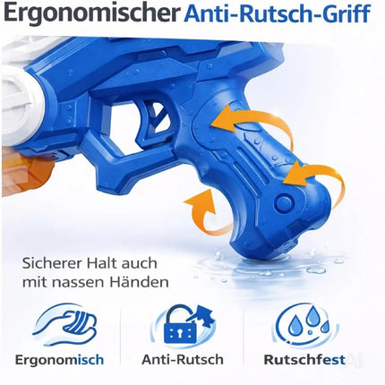 Wasserpistole für Kinder – Wasserspritzpistole & Spritzpistole für Garten, Pool, Strand, Sommer & Kindergeburtstag (XXL Wasserpistole 32.5 cm)