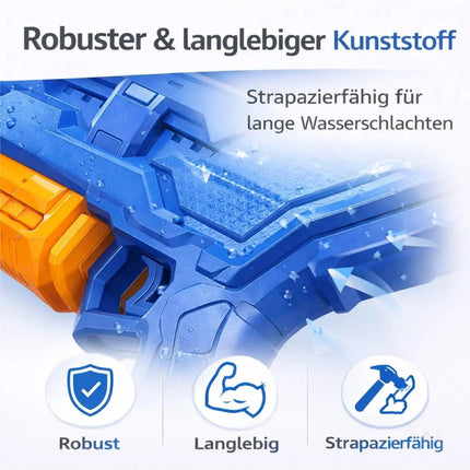 Wasserpistole für Kinder – Wasserspritzpistole & Spritzpistole für Garten, Pool, Strand, Sommer & Kindergeburtstag (XXL Wasserpistole 32.5 cm)