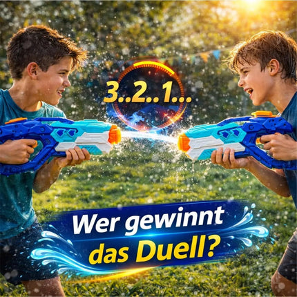 Wasserpistole für Kinder – Wasserspritzpistole & Spritzpistole für Garten, Pool, Strand, Sommer & Kindergeburtstag (XXL Wasserpistole 32.5 cm)