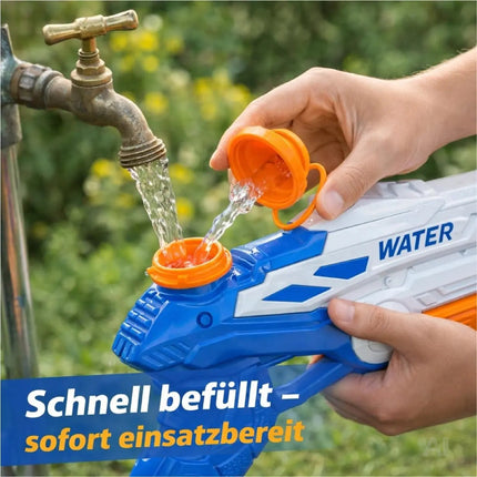 Wasserpistole für Kinder – Wasserspritzpistole & Spritzpistole für Garten, Pool, Strand, Sommer & Kindergeburtstag (XXL Wasserpistole 32.5 cm)