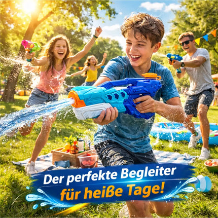 Wasserpistole für Kinder – Wasserspritzpistole & Spritzpistole für Garten, Pool, Strand, Sommer & Kindergeburtstag (XXL Wasserpistole 35,5 cm)