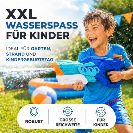 Wasserpistole für Kinder – Wasserspritzpistole & Spritzpistole für Garten, Pool, Strand, Sommer – Detailansicht 2