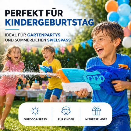 Wasserpistole für Kinder – Wasserspritzpistole & Spritzpistole für Garten, Pool, Strand, Sommer – Detailansicht 5