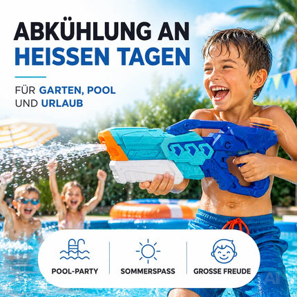 Wasserpistole für Kinder – Wasserspritzpistole & Spritzpistole für Garten, Pool, Strand, Sommer – Detailansicht 8