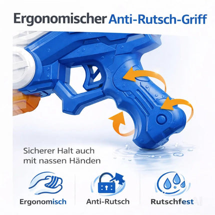Wasserpistole für Kinder – Wasserspritzpistole & Spritzpistole für Garten, Pool, Strand, Sommer & Kindergeburtstag (XXL Wasserpistole 38 cm)