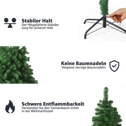 Weihnachtsbaum grün künstlich 180 cm - täuschend echt & naturgetreuer Tannenbaum (PREMIUM)