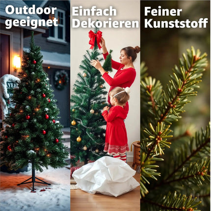 Weihnachtsbaum grün künstlich 180 cm - täuschend echt & naturgetreuer Tannenbaum – Detailansicht 6