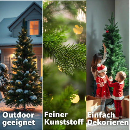 Weihnachtsbaum künstlich 180 cm grün - täuschend echt & naturgetreuer Premium Tannenbaum (PREMIUM)