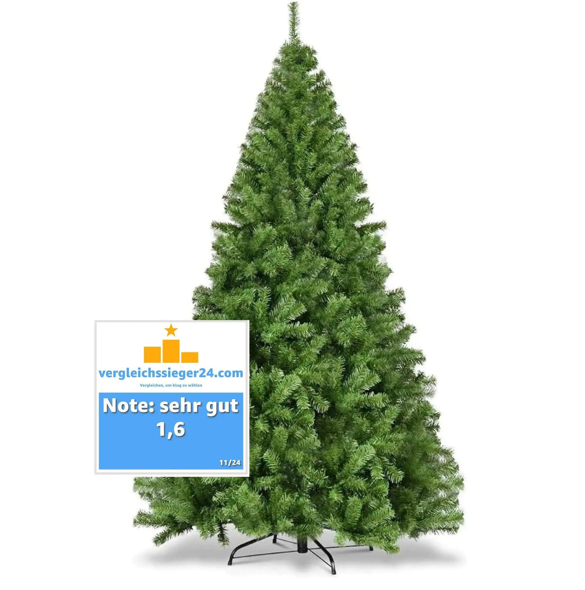 Weihnachtsbaum künstlich 180 cm grün - täuschend echt & naturgetreuer Premium Tannenbaum (PREMIUM)