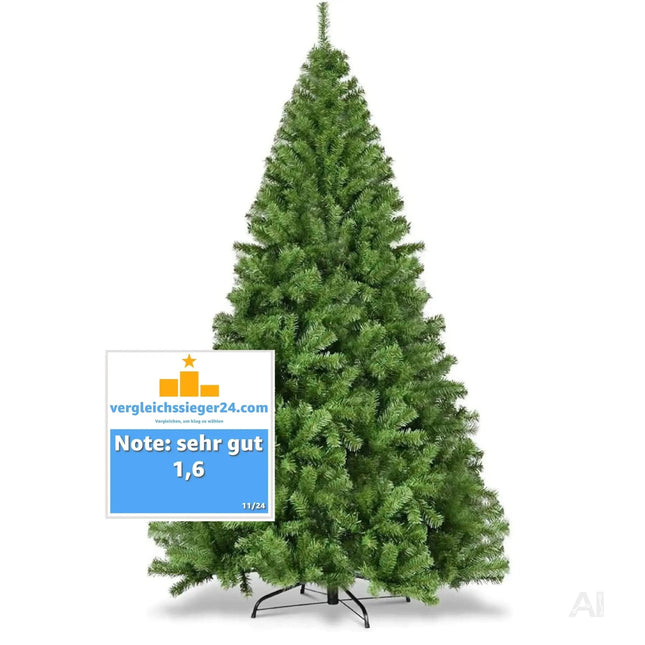 Weihnachtsbaum künstlich 180 cm grün - täuschend echt & naturgetreuer Premium Tannenbaum
