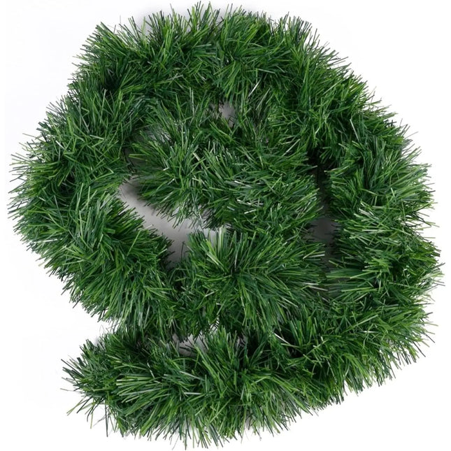 Weihnachtsgirlande Ø 10 cm grün 10 Meter - künstliche Dekogirlande - Tannen Girlande Weihnachten