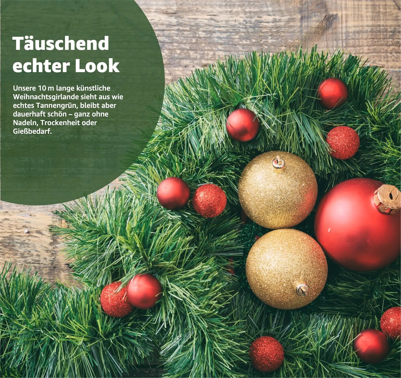 künstliches tannengrün girlande Weihnachtsgirlande grün 10 Meter