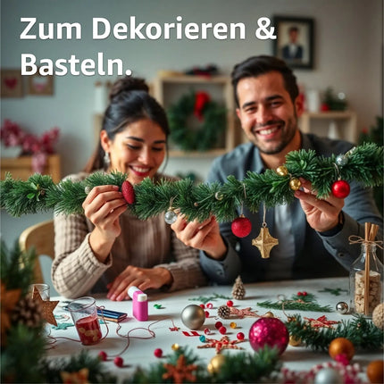 Weihnachtsgirlande grün 10 Meter - künstliche Dekogirlande Ø 10 cm - Tannen Girlande als Weihanachtskranz