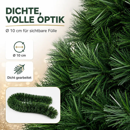 Weihnachtsgirlande grün 10 Meter - künstliche Dekogirlande Ø 10 cm - Tannen Girlande – Detailansicht 7