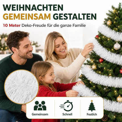 Weihnachtsgirlande künstliche Tannengirlande Dekogirlande 10 Meter für Innen und Außen Weihnachtsdekoration