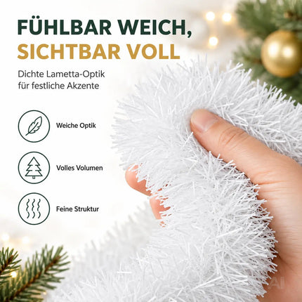 Weihnachtsgirlande künstliche Tannengirlande Dekogirlande 10 Meter für Innen und Außen Weihnachtsdekoration