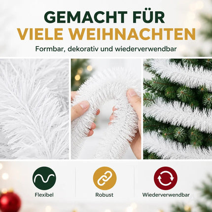 Weihnachtsgirlande künstliche Tannengirlande Dekogirlande für Innen und Außen Weihnachtsdekoration 10 Meter