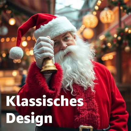 Weihnachtsglocke Nikolausglocke, Gold Glocke - Accessoire zu Nikolauskostüm, Weihnachtsmannkostüm