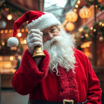 Weihnachtsglocke Nikolausglocke, Gold Glocke - Accessoire zu Nikolauskostüm – Detailansicht 4