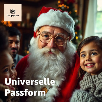 Weihnachtsmannbrille - Nikolausbrille - rund Nickelbrille Brille Nikolaus rund Verkleidung Kostümbrille an Weihnachten als Nikolauskostüm, Weihnachtsmann