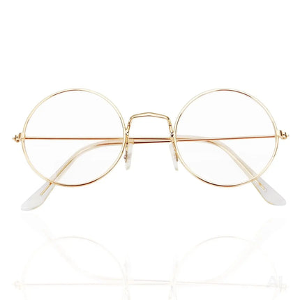 Weihnachtsmannbrille - Nikolausbrille - rund Nickelbrille Brille Nikolaus rund Verkleidung