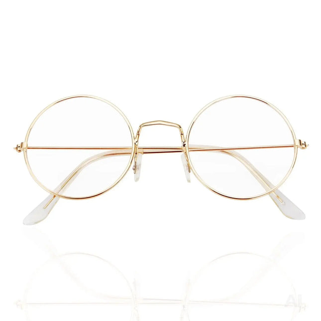 Weihnachtsmannbrille - Nikolausbrille - rund Nickelbrille Brille Nikolaus rund Verkleidung