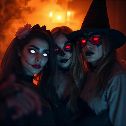 Weisse Farbige & Geprüfte Kontaktlinsen - Grußlige Tageslinsen für Halloween & Fasching - ohne Stärke - Vampir & Dracula (weiß)