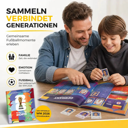 Weltmeisterschaft 2026 Album Set für Fußball Fans – mit Spielplan & Panini Stickeralbum (Sammelalbum)